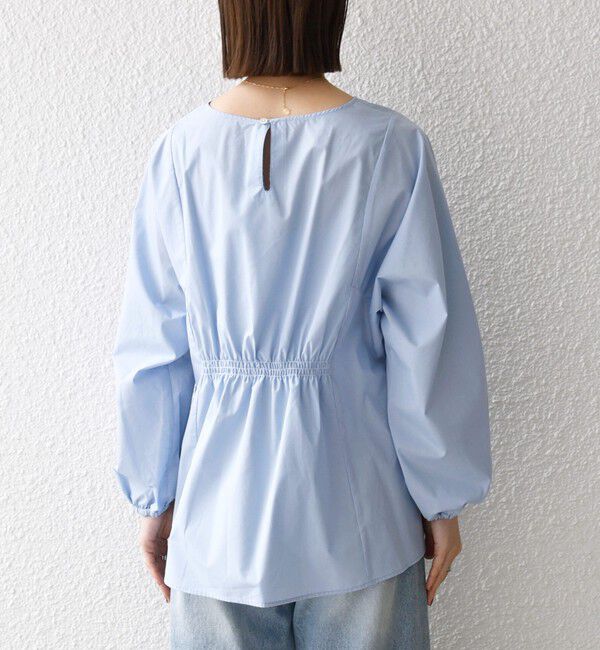 SHIPS any「SHIPS any:〈洗濯機可能〉REPREVE ギャザー パフシャツ ブラウス」|シャツ・ブラウス|