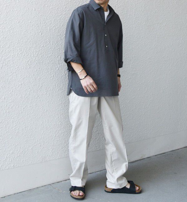 SHIPS any「SHIPS any:〈洗濯機可能〉コットン/リネン 7分袖  スキッパー プルオーバー シャツ 25SS◇」|シャツ・ブラウス|