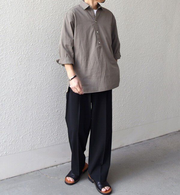 SHIPS any「SHIPS any:〈洗濯機可能〉コットン/リネン 7分袖  スキッパー プルオーバー シャツ 25SS◇」|シャツ・ブラウス|