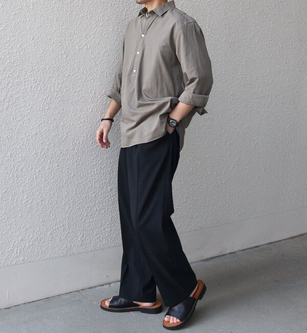 SHIPS any「SHIPS any:〈洗濯機可能〉コットン/リネン 7分袖  スキッパー プルオーバー シャツ 25SS◇」|シャツ・ブラウス|