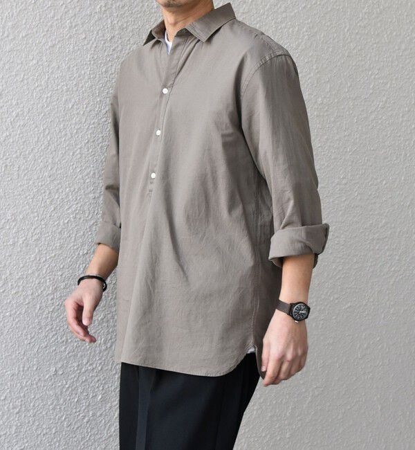 SHIPS any「SHIPS any:〈洗濯機可能〉コットン/リネン 7分袖  スキッパー プルオーバー シャツ 25SS◇」|シャツ・ブラウス|