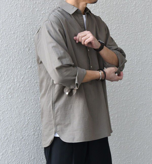 SHIPS any「SHIPS any:〈洗濯機可能〉コットン/リネン 7分袖  スキッパー プルオーバー シャツ 25SS◇」|シャツ・ブラウス|