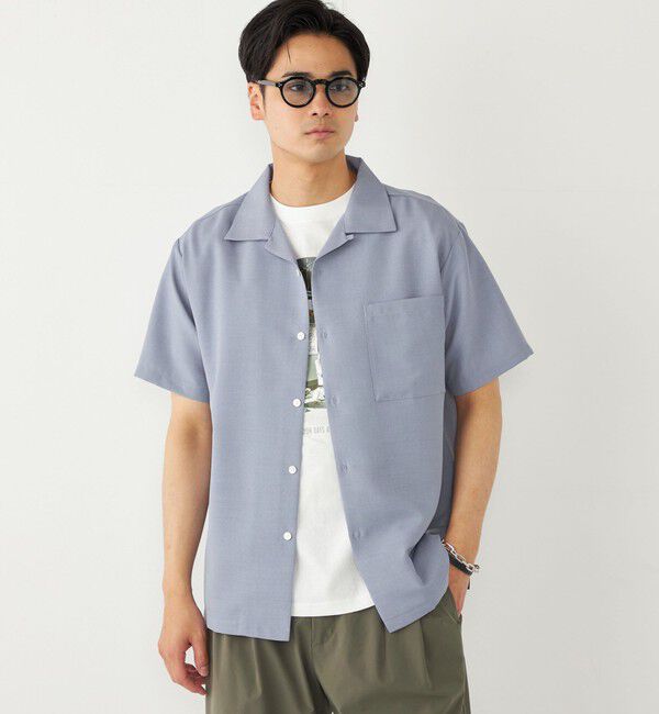 SHIPS Colors 「SHIPS Colors:〈洗濯機可能〉ポリトロ オープンカラー シャツ」|シャツ・ブラウス|