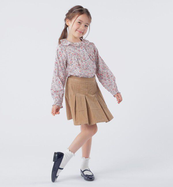 SHIPS KIDS「SHIPS KIDS:100～130cm / リバティ フリルカラー ブラウス」|シャツ・ブラウス|