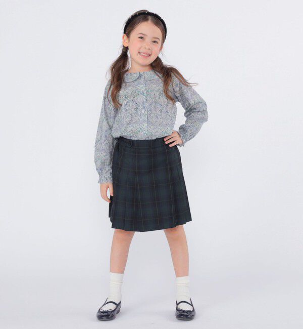 SHIPS KIDS「SHIPS KIDS:100～130cm / リバティ フリルカラー ブラウス」|シャツ・ブラウス|