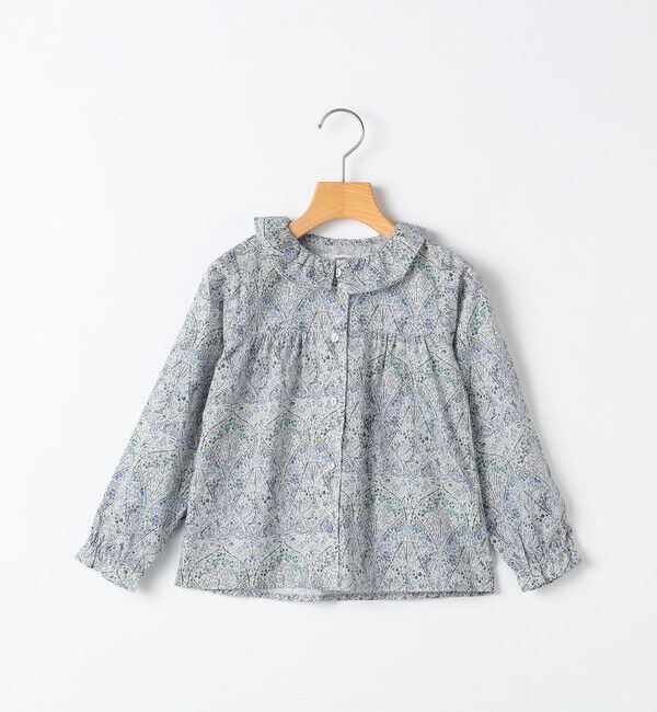 SHIPS KIDS「SHIPS KIDS:100～130cm / リバティ フリルカラー ブラウス」|シャツ・ブラウス|