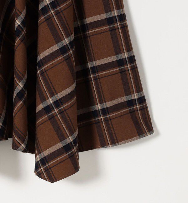 quaranciel「quaranciel:〈洗濯機可能〉アシンメトリー ヘム フレア チェック スカート」|スカート|