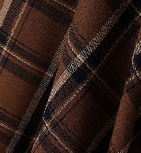 quaranciel「quaranciel:〈洗濯機可能〉アシンメトリー ヘム フレア チェック スカート」|スカート|