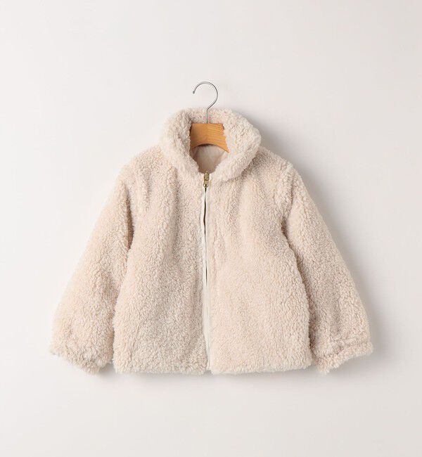 SHIPS KIDS「SHIPS KIDS:100～130cm / プードルファー&times;タフタ リバーシブル ジャケット」|ブルゾン・スタジャン|