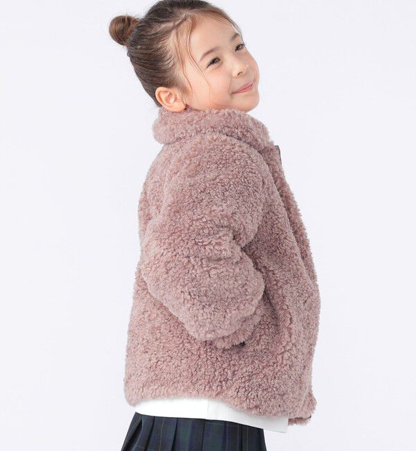 SHIPS KIDS「SHIPS KIDS:100～130cm / プードルファー&times;タフタ リバーシブル ジャケット」|ブルゾン・スタジャン|