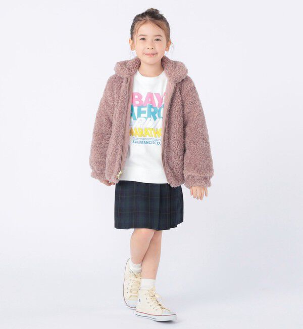 SHIPS KIDS「SHIPS KIDS:100～130cm / プードルファー&times;タフタ リバーシブル ジャケット」|ブルゾン・スタジャン|