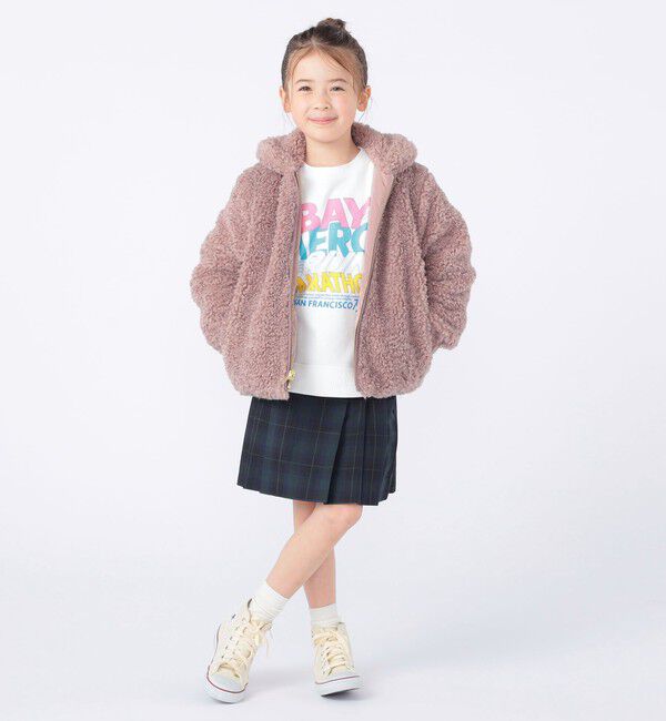 SHIPS KIDS「SHIPS KIDS:100～130cm / プードルファー&times;タフタ リバーシブル ジャケット」|ブルゾン・スタジャン|