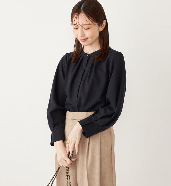 SHIPS Colors 「SHIPS Colors:〈洗濯機可能〉ジョーゼット タックスリーブ ブラウス 2◇」|シャツ・ブラウス|