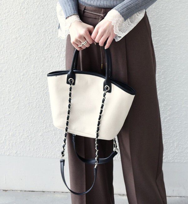 SHIPS Colors 「SHIPS Colors:キャンバス チェーン バッグ◇」|トートバッグ|