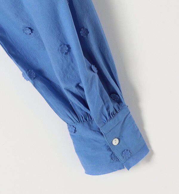 SHIPS any「《予約》【WEB限定】SHIPS any:〈洗濯機可能〉フラワー モチーフ ペプラム ギャザー シャツ ブラウス」|シャツ・ブラウス|