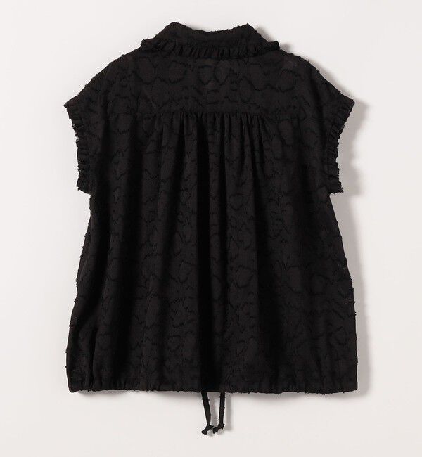 SHIPS any「SHIPS any:〈洗濯機可能〉カット ジャカード ドロスト フレンチ スリーブ シャツ ブラウス」|シャツ・ブラウス|