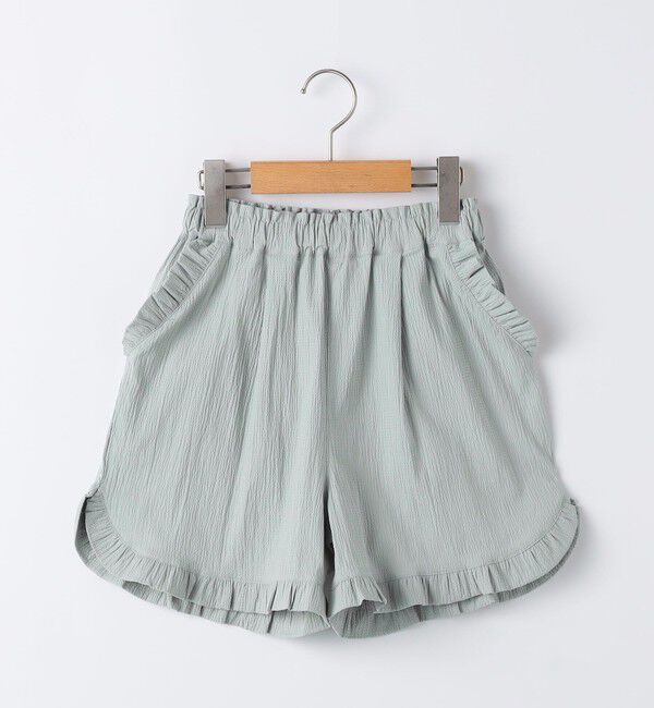 SHIPS KIDS「SHIPS KIDS:140～150cm / 〈接触冷感〉ドライタッチ フリル ショート パンツ」|その他|ミント