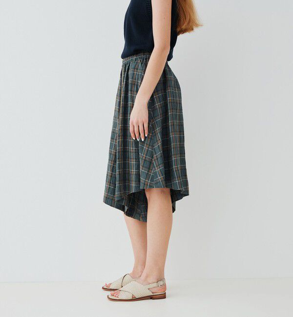 GALERIE VIE「ランダムリネン フレアハーフパンツ」|キュロット|