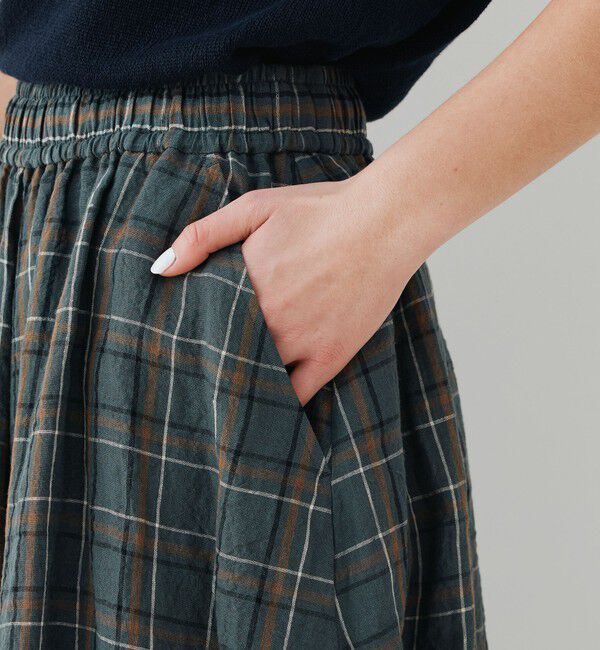 GALERIE VIE「ランダムリネン フレアハーフパンツ」|キュロット|