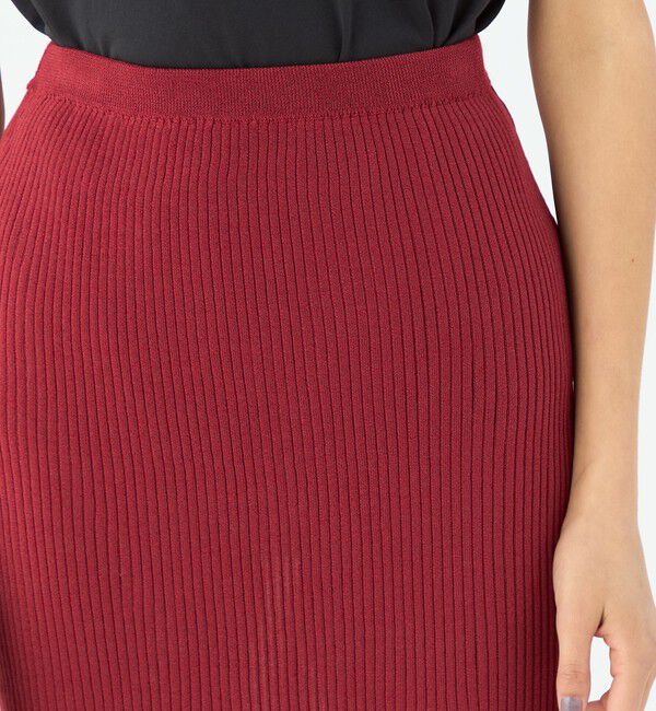 MACPHEE「シアーボーダー マーメイドスカート」|タイト|