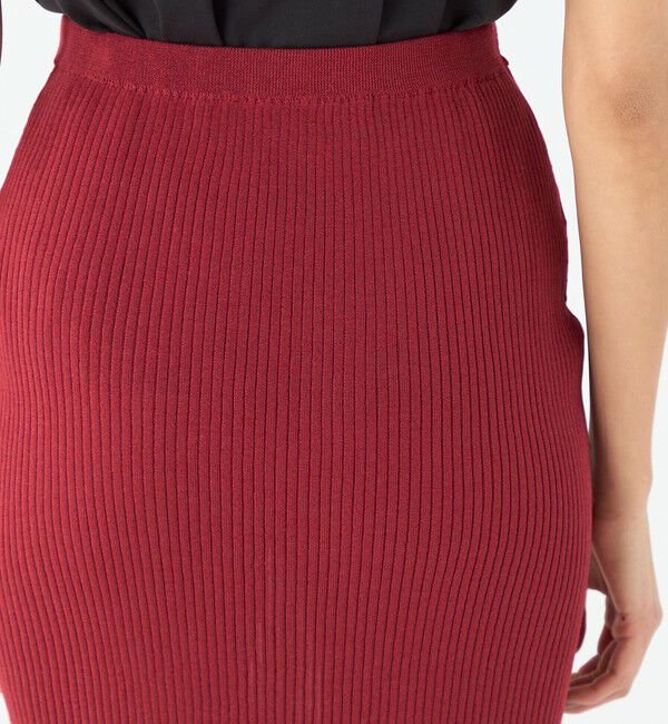 MACPHEE「シアーボーダー マーメイドスカート」|タイト|