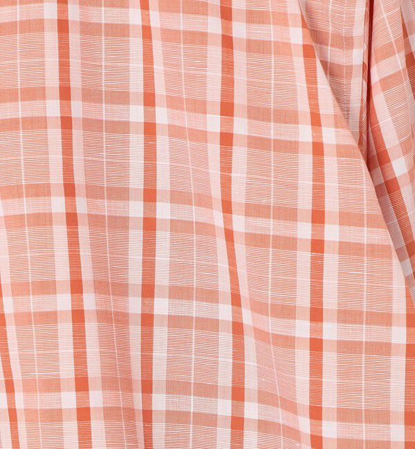 TOMORROWLAND MENS「コットンリネン オープンカラーロングスリーブ チェックシャツ ALUMO」|シャツ・ブラウス|