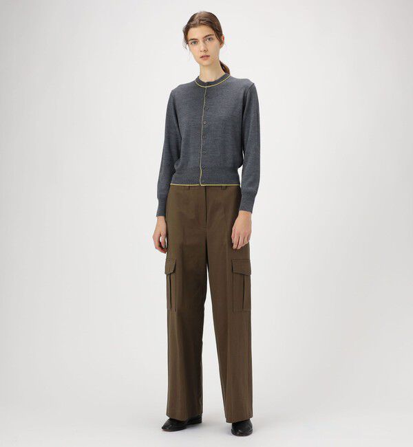 MACPHEE「プレーンウール クルーネックカーディガン」|カーディガン|