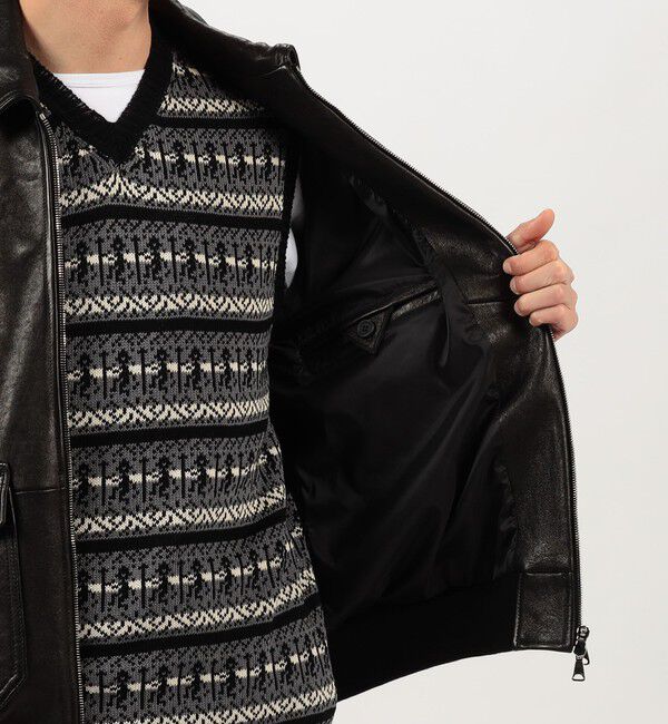 TOMORROWLAND MENS「【別注】EMMETI AKRON ラムレザー ブルゾン」|ブルゾン・スタジャン|