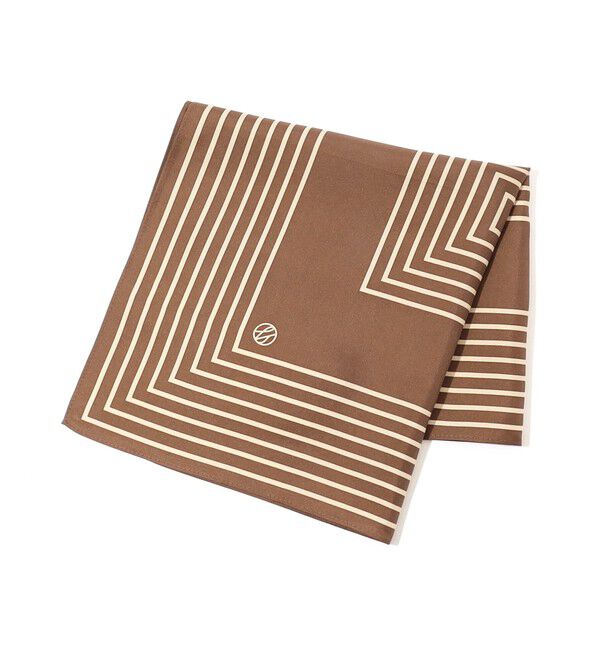 TOMORROWLAND GOODS「LE SCARF ストライプスカーフ」|バンダナ・スカーフ|48 ダークブラウン系