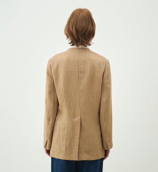 MACPHEE「シルクネップリネン ノーカラージャケット」|ノーカラージャケット|
