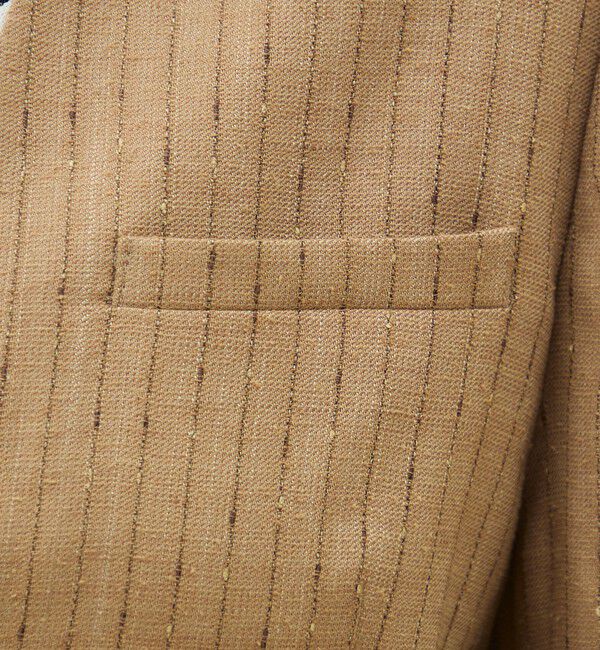 MACPHEE「シルクネップリネン ノーカラージャケット」|ノーカラージャケット|