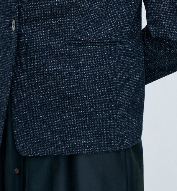 TOMORROWLAND collection「メランジジャージー キザミカラージャケット」|ノーカラージャケット|