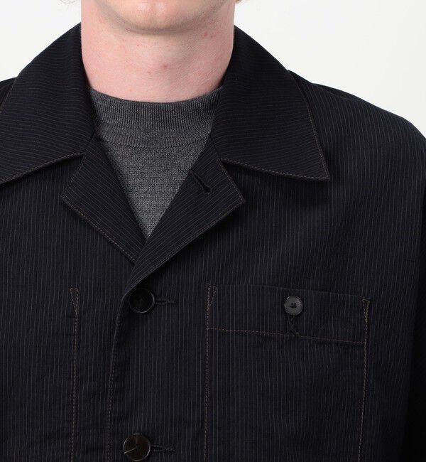 TOMORROWLAND MENS「コットンリネンキュプラ ドルマンスリーブ カバーオールジャケット」|ブルゾン・スタジャン|