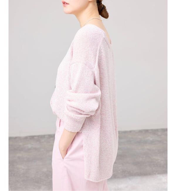 IENA「ミックスヤーン  2WAY Vカーディガン」|カーディガン|