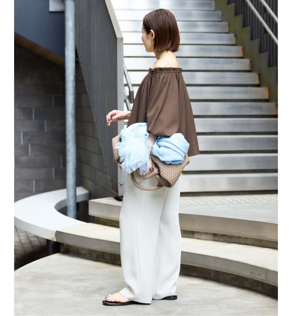 IENA「《予約》サッカーオフショルブラウス」|シャツ・ブラウス|