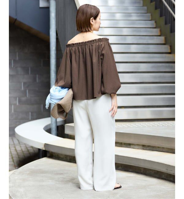 IENA「《予約》サッカーオフショルブラウス」|シャツ・ブラウス|