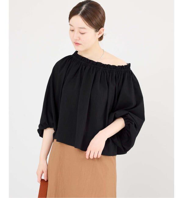 IENA「《予約》サッカーオフショルブラウス」|シャツ・ブラウス|