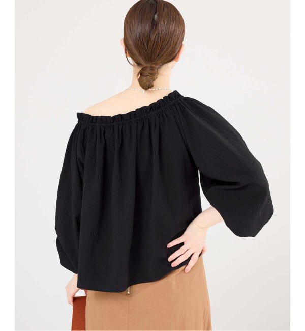 IENA「《予約》サッカーオフショルブラウス」|シャツ・ブラウス|