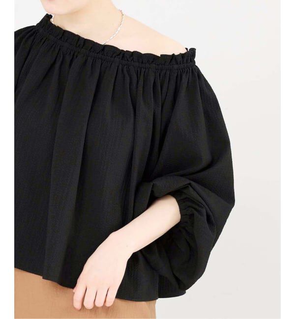 IENA「《予約》サッカーオフショルブラウス」|シャツ・ブラウス|