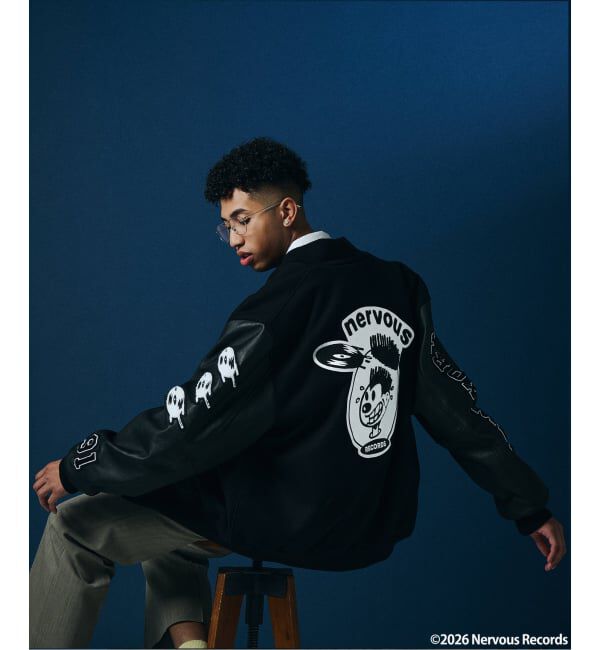 JOURNAL STANDARD「Nervous Records / ナーヴァス・レコーズ &times; JOURNAL STANDARD ジャケット」|ブルゾン・スタジャン|