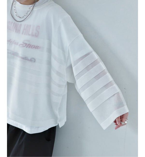 journal standard luxe「シアーボーダー ボートネックプルオーバー」|ニット・セーター|