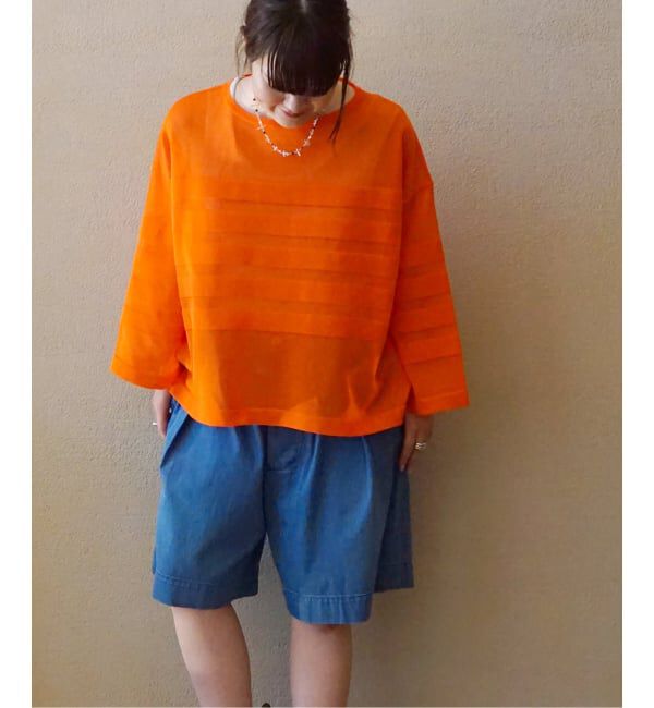 journal standard luxe「シアーボーダー ボートネックプルオーバー」|ニット・セーター|