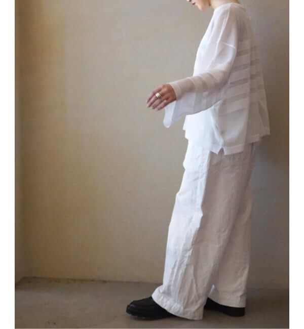 journal standard luxe「シアーボーダー ボートネックプルオーバー」|ニット・セーター|