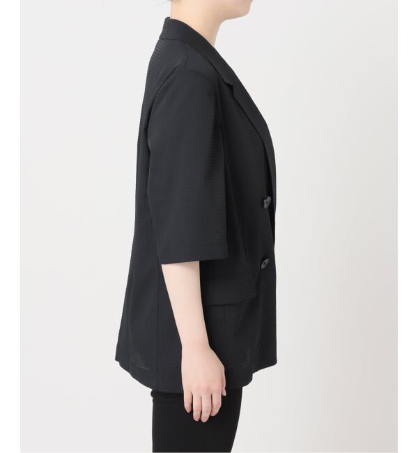JOURNAL STANDARD「《予約》ドットエアーサッカーハーフスリーブ ジャケット」|テーラードジャケット|