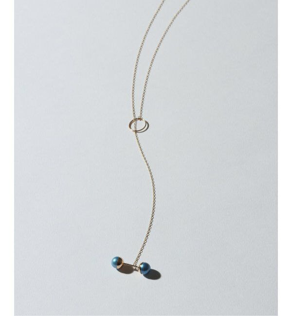 Lilas by Spick&Span「インディゴパール6mmバーモチーフYネックレス K10」|ネックレス|