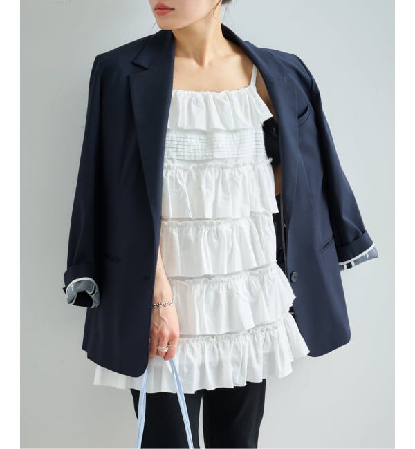 U by SPICK&SPAN「ギャザーボリュームミニワンピース」|ワンピース|