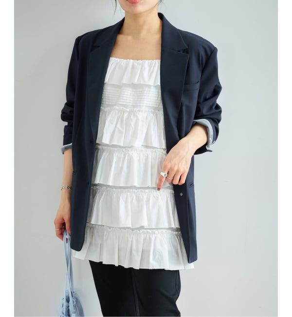 U by SPICK&SPAN「ギャザーボリュームミニワンピース」|ワンピース|