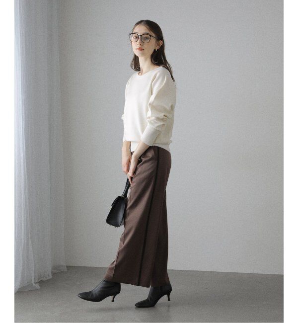  「【洗える】接結クルーネックプルオーバー」|ニット・セーター|