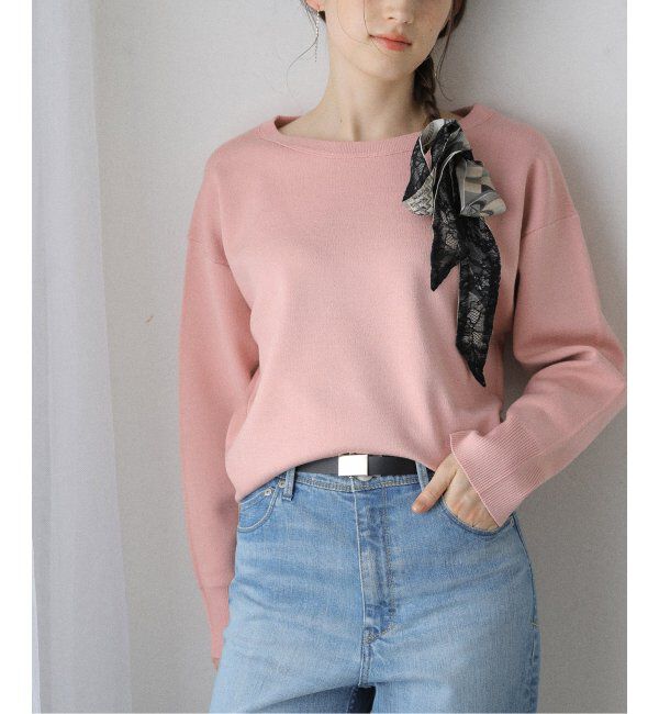  「【洗える】接結クルーネックプルオーバー」|ニット・セーター|