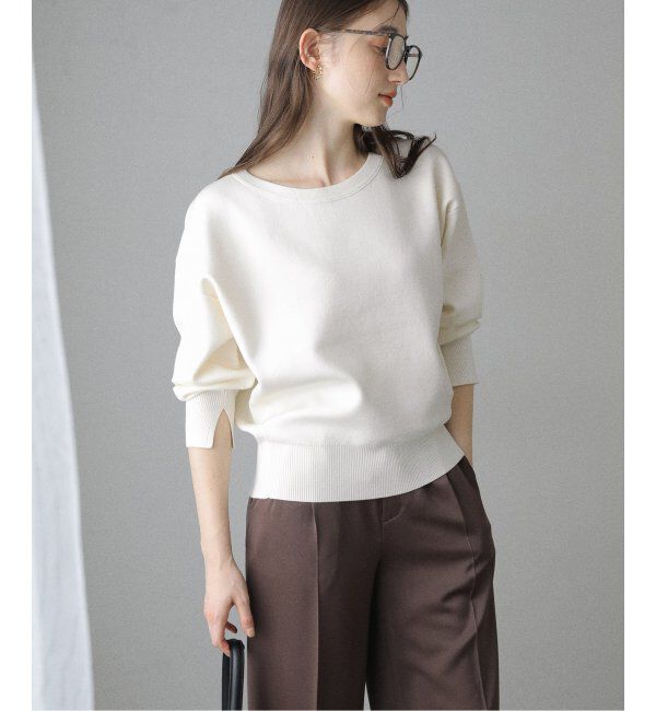  「【洗える】接結クルーネックプルオーバー」|ニット・セーター|